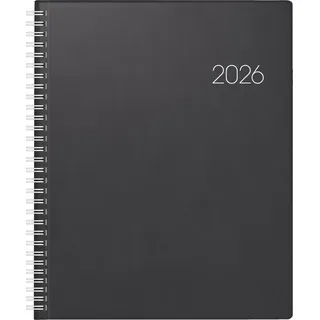 Brunnen Buchkalender Manager Wt7 weektimer 21x26cm 1 Woche/2 Seiten Kunststoff, schwarz