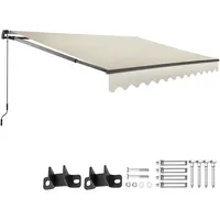 Tectake Gelenkarmmarkise Ornella 24 x 15 x 21 cm beige