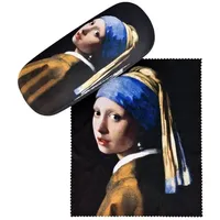 von Lilienfeld Brillenetui Jan Vermeer: Das Mädchen mit dem Perlenohrring Kunst Motiv Etui Brille Mikrofaser Brillenputztuch Brillenbox Stabiles Hardcase Set mit Stoff bezogen