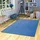 Snapstyle Trend Velours Teppich, Joy Blau, 80x240cm