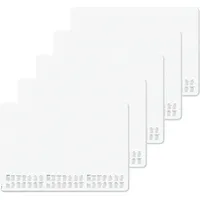 SIGEL HO301/5 Papier-Schreibtischunterlage, ca. DIN A2, mit aktuellem 3-Jahres-Kalender, 30 Blatt, dotted, 5 Stück - mit abgerundeten Ecken, aus nachhaltigem Papier