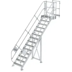 Treppe, 45°, Stufe B 800mm, beidseitiger Handlauf, Stufe T 240mm