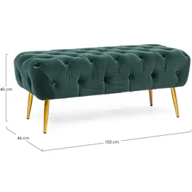 BIZZOTTO Sitzbank Giacinta Samt Grün 103 x 40 x 48 cm