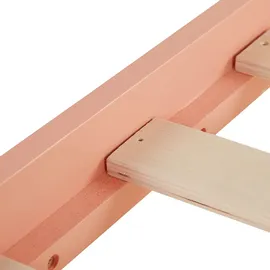 Homestyle4u Kinderbett 90 x 200 cm Kiefer massiv rosa