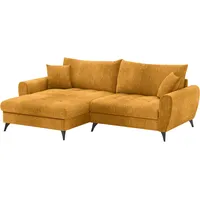 Mr. Couch Ecksofa MR. COUCH "Blackburn II, L-Form", orange (dolce 9 curry), B:246cm H:71cm T:170cm, Dolce (100% Polyester), Sofas, Ecksofa, Mit Kaltschaumpolsterung bis 140 kg belastbar