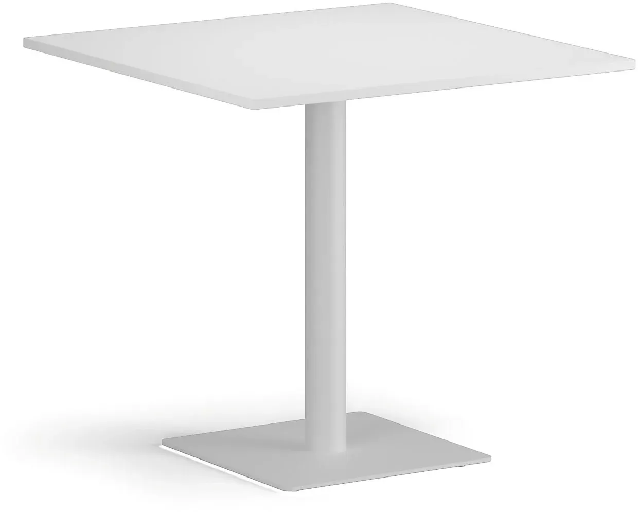 Couchtisch ENZO, 80x80 cm, weißes Fußgestell, weiß