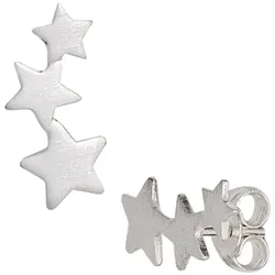 Paar Ohrstecker JOBO "Sterne", silber (silber 925), Ohrringe, Damen, Silber 925 (Sterlingsilber), 925 Silber