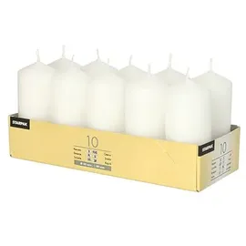 Papstar Stumpenkerze 9 x 4 cm 10 St. weiß