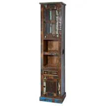 MASSIVMOEBEL24.DE Nature Of Spirit Bad 103 Schrank 44 x 36 x 190 cm Mehrfarbig Glas/Holz/Massivholz