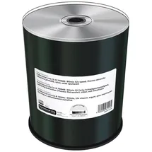 MediaRange Professional Line CD-R 700MB|80min 52-fache Schreibgeschwindigkeit, vollflächig bedruckbar Thermo-Retransfer Silber, voll metallisiert, 100er Cakebox