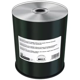MediaRange Professional Line CD-R 700MB|80min 52-fache Schreibgeschwindigkeit, vollflächig bedruckbar Thermo-Retransfer Silber, voll metallisiert, 100er Cakebox
