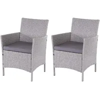 MCW Hamar Gartenstuhl-Set 59 x 60 x 83 cm grau 2 St.