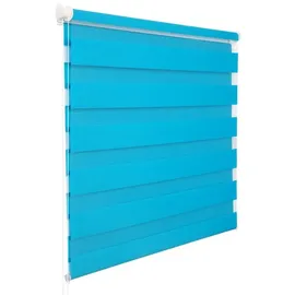 Woltu Doppelrollo 100 x 150 cm Lichtschutz blau/türkis