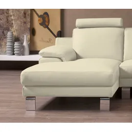 Egoitaliano "Shakira, Design & Sitzkomfort auf hohem Niveau, Breite 236cm, L-Form", mit Recamiere, L-Form, edle Füße blau
