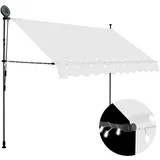 vidaXL Einziehbare Markise Handbetrieben mit LED 300 cm Creme