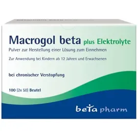 betapharm Macrogol beta plus Elektrolyte Plv.z.H.e.L.z.Einn. 100 St.