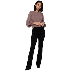 Only Damen Jeans ONLROYAL FLARE 600 Flared Fit Flared Schwarz 15163338 Hoher Bund Reißverschluss M - 32