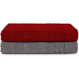 Komfortec Handtuchset 80 x 200 cm grau 2 St.