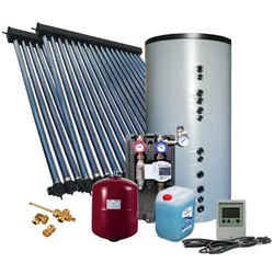 Solarpaket SUNEX HP30/HP22, Aufdachmontage 8,5m2 mit Hygienespeicher 500L, 1 WT