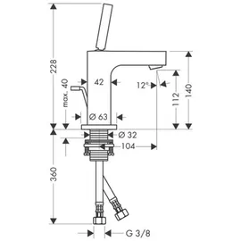 Axor Citterio 110 Einhandmischer (39010000)