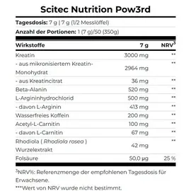 Scitec Nutrition Pow3rd Wassermelone Pulver 350 g