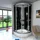 SeniorBad AcquaVapore Duschkabine Dusche D46-53T1 Komplettdusche Fertigdusche 90x90 cm - Schwarz