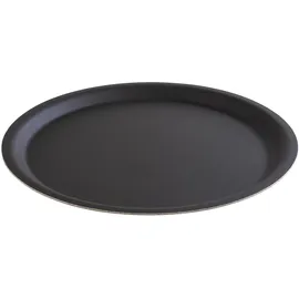 APS Serviertablett Happy Hour, Ø 32 cm, Höhe 1,5 cm, rutschfeste Oberfläche, schwarz