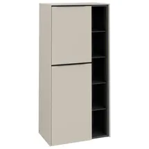 Villeroy & Boch Subway 3.0 Mittelschrank 57,4 x 120 x 36,2 cm Cashmere Grey/Volcano Black