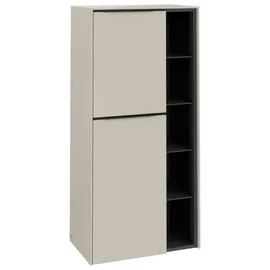 Villeroy & Boch Subway 3.0 Mittelschrank 57,4 x 120 x 36,2 cm Cashmere Grey/Volcano Black