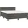 vidaXL Boxspringbett mit Matratze Dunkelgrau 140x200 cm Samt