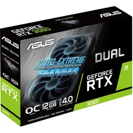 Asus Dual GeForce RTX 3060 V2 OC 12 GB GDDR6 1837 MHz 	90YV0GB2-M0NA10