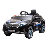 KIKKABOO Elektroauto Mercedes Benz EQC400 Police Fernbedienung EVA-Räder schwarz