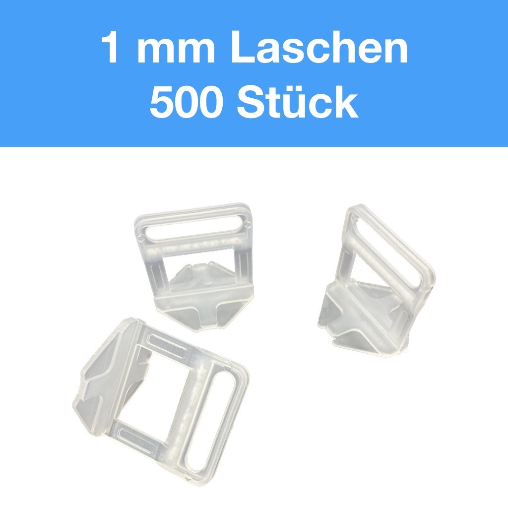 Verlegefix 500 Laschen 1,0 mm Fliesen Nivelliersystem | 