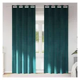 vidaXL Verdunkelungsvorhänge 2 pcs Dunkelgrün 140 x 260 cm Samt