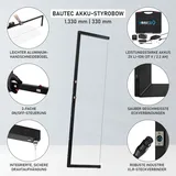 Bautec Akku-Styrobow Handschneidebügel (1.330mm / 330mm) inkl. 2 Li-Ion Akkus, 10 Schneidedrähte » Styroporschneider