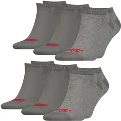 Levis Unisex Sneaker Sportsocken Low Cut Batwing Logo 6er 9er 12er Multipack in 43-46 Grau