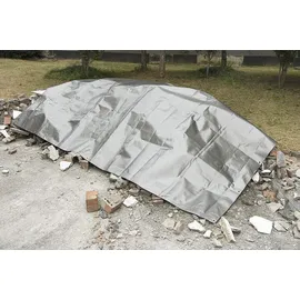 Woltu Abdeckplane wasserdicht, 180 g/m2 PE Schutzplane mit Ösen, UV stabil : Grau 4x4 m Farbe: Grau Größe: 4x4 m