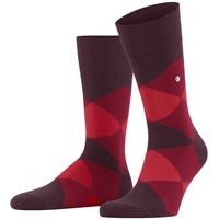 Burlington Socken Clyde, Rautenmuster, Bio-Baumwolle Rot 40-46 Pack