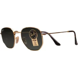 Ray-Ban Hexagonal Flat Lenses RB3548N 001 51-21 gold/green classic