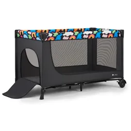 Kinderkraft - Kinderreisebett, Joy 2 Happy shapes - Schwarz/Bunt