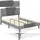 Costway Polsterbett 140 x 200 cm Grau