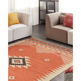 Beliani Gavar Kelimteppich 200 x 300 cm Orange