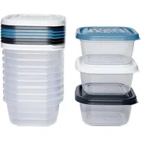 Kigima Mini-Gefrierdosen 12x0,3L quadratisch Bunt – Vorratsdosen mit Deckel luftdicht – Frischhaltedosen mit Deckel – Aufbewahrungsbox Küche für Mealprep & Organisation – Made in EU