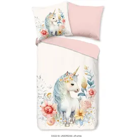 PURE luxury collection Unidream Einhorn Rosa 135 x 200 cm + 80 x 80 cm