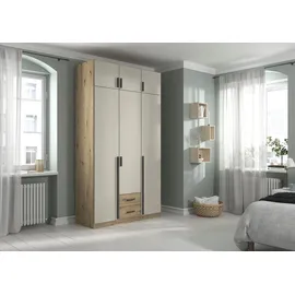 Rauch Wäscheschrank GAMMA 136 x 248 x 54 cm Eiche artisan/Champagner