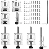 UHETLET 8 Stück Möbelfüße Metall Verstellbare Möbelfüße 55/102mm Höhenverstellbare füße Verstellbare Stellfüße Schwerlast-Nivellierfüße mit 48 Kleine Schraube Füsse für Möbel Tisch Regale Schränke