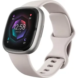 Fitbit Sense 2 aluminium platin/mondweiß