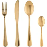 Secret de Gourmet Edelstahlbesteck, praktisches 16-teiliges Set, für 4 Personen, golden, Secret de Gourmet