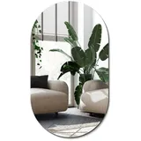 wallfluent Ovaler Spiegel 46 x 80 cm Transparent