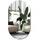 wallfluent Ovaler Spiegel 46 x 80 cm Transparent